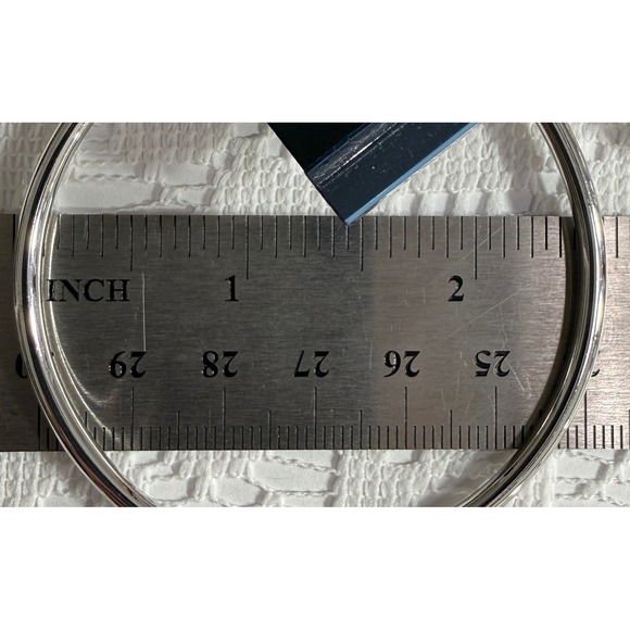 Belk Hoop Earrings Silverworks Shiny Fine Silver Plate Large Round - Picture 7 of 7